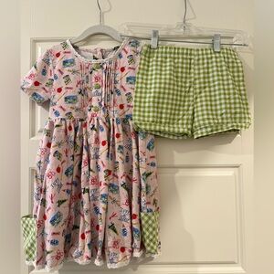 SweetHoney Pink and Green Kids Pajama Set